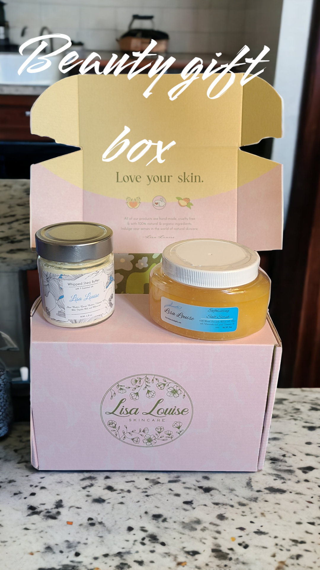 Beauty Gift Box- Whipped Shea Butter + Exfoliating Salt Scrub