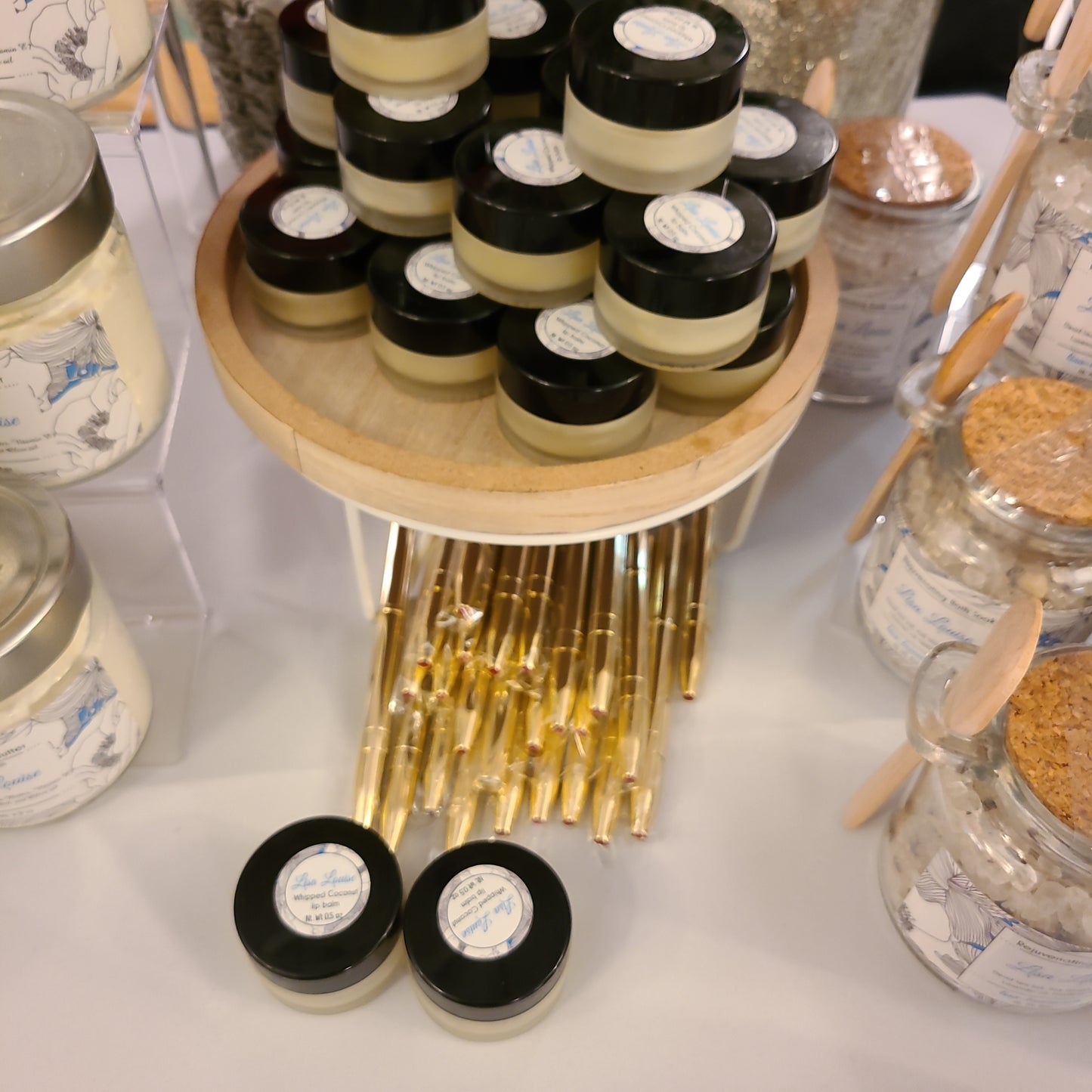 Healing lip balm and beauty brush by Lisa Louise